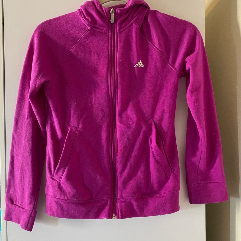 ✰ purple adidas zip up hoodie ✰